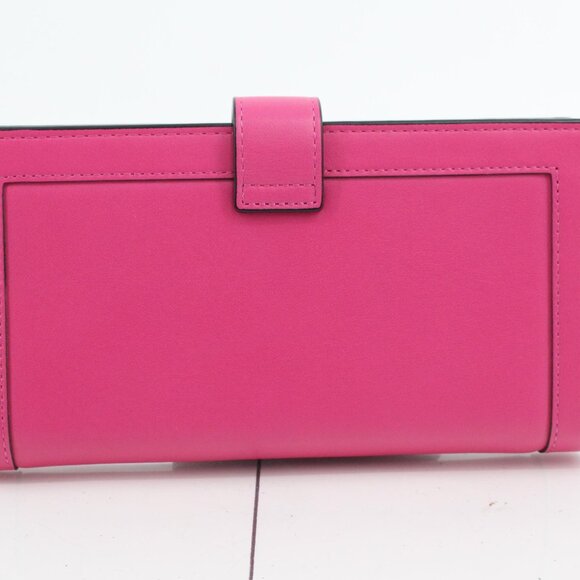 MCM Pink Studded Visetos Flap Wallet - Picture 2 of 8